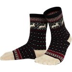 Knitido Hossa algodón & calcetines de lana Negro beis
