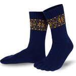 Knitido Merino & Cashmere Snowflakes Azul oscuro / oro