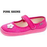 Beda Barefoot dětské canvas ballerina Pink Shine
