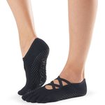 ToeSox Full Toe Elle Grip Socks Negro