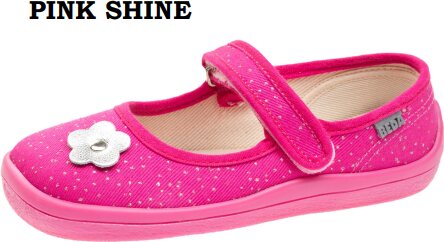 Beda Barefoot laste canvas ballerina Pink Shine