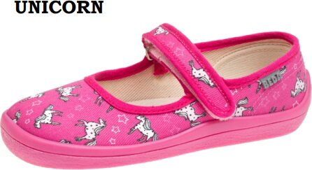 Beda Barefoot laste canvas ballerina Ükssarvik