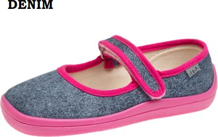 Beda Barefoot laste canvas ballerina Denim