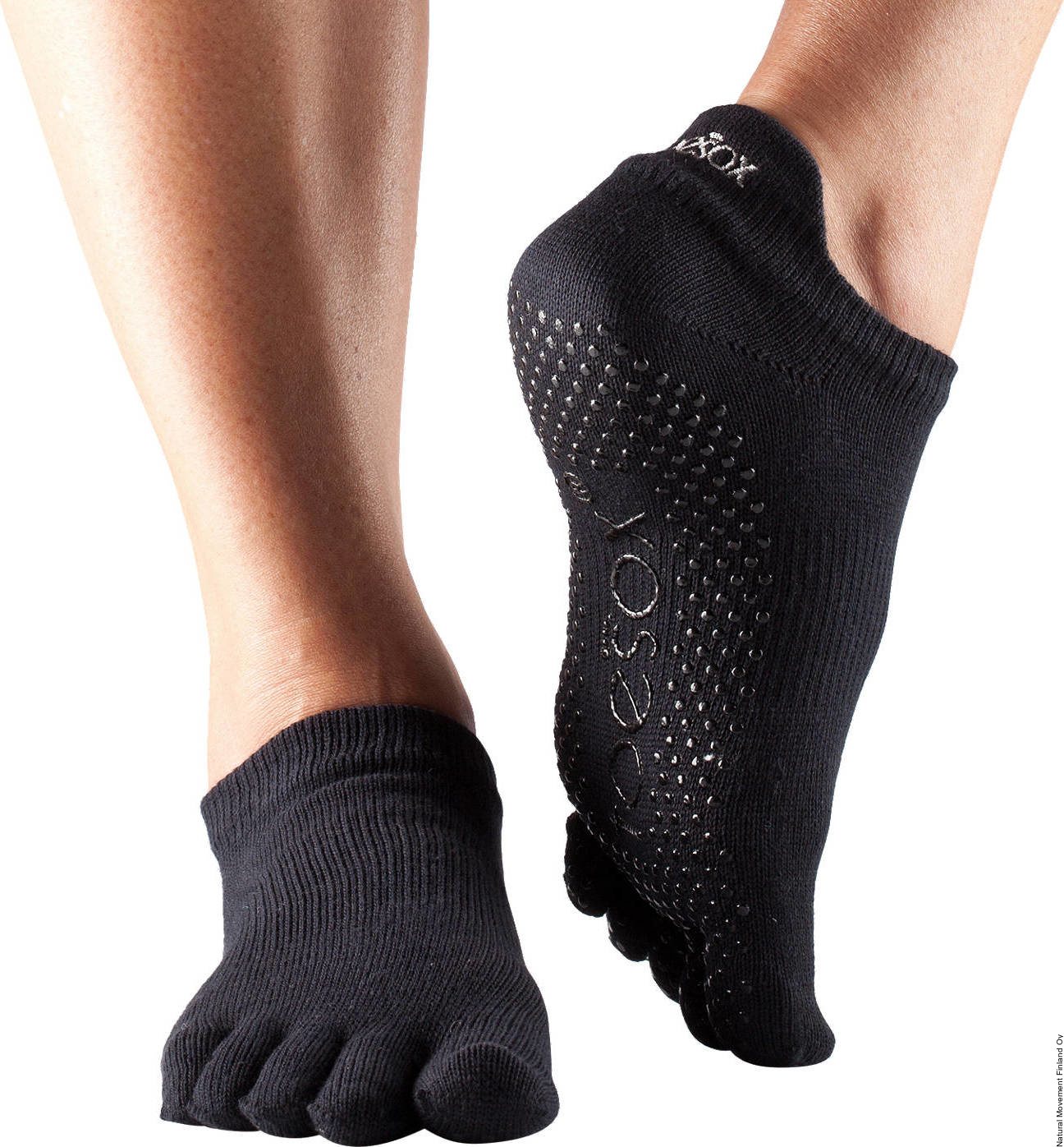 ToeSox Full Toe Low Rise Grip Socks Svart