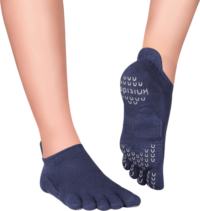 Knitido Sora Non Slip Pilates and Yoga Toe Socks Indigo