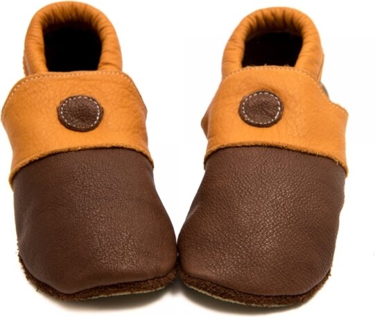 ZeaZoo KIWI Dots with suede sole Brun-orange
