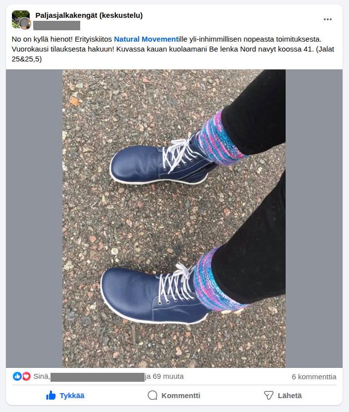 Kommentti nopeista toimituksistamme